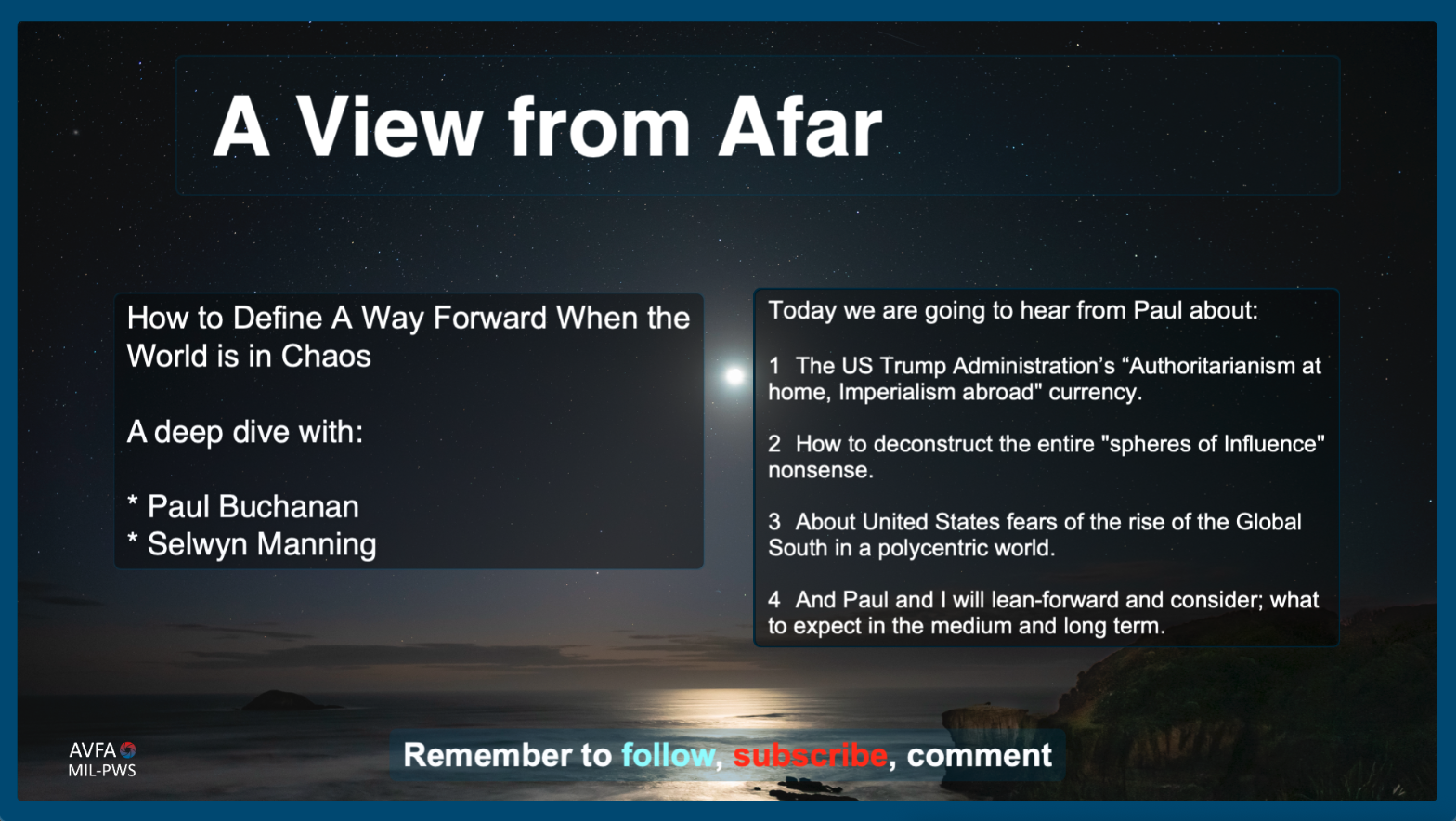 PODCAST: A View from Afar – Defining a Way Forward When the World is in Chaos